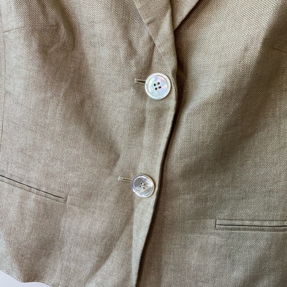 NWOT Talbots The Grace Fit Linen Sparkle Blazer 8P - Picture 4 of 9